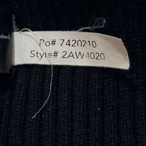 Boston Proper Sweater Sz Sm Black Ribbed Knit Quarter Zip Mock Neck Pullover - Picture 12 of 12